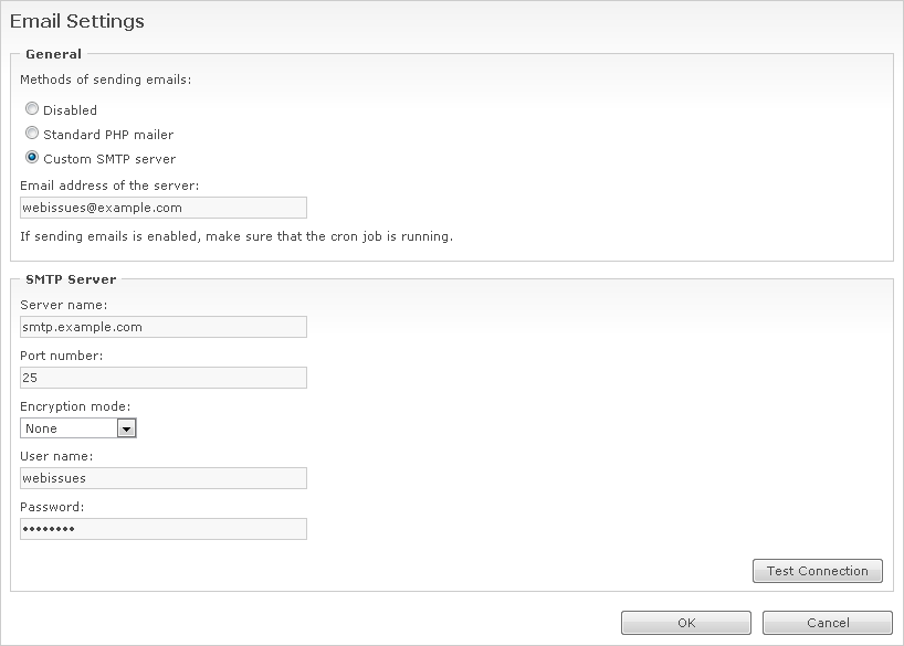 Email settings
