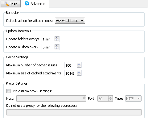 Advanced settings